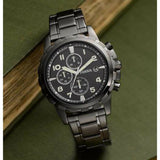  Shop Authentic Fossil Dean Chronograph Black Dial Black Steel Strap Watch for Men - FS4721 - Luxxuri