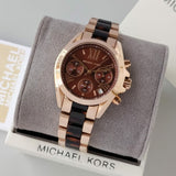  Shop Authentic Michael Kors Bradshaw Chronograph Brown Dial Two Tone Steel Strap Watch For Women - MK5944 - Luxxuri
