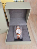  Shop Authentic Burberry The City White Dial Rose Gold Steel Strap Watch for Women - BU9204 - Luxxuri