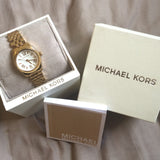  Shop Authentic Michael Kors Lexington Quartz Silver Dial Gold Steel Strap Watch For Women - MK3229 - Luxxuri