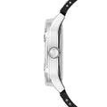 Guess Duchess Crystals Silver Dial Black Silicon Strap Watch For Women - GW0619L1