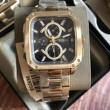  Shop Authentic Fossil Inscription Multifunction Black Dial Gold Steel Strap Watch for Men - BQ2656 - Luxxuri