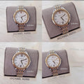  Shop Authentic Michael Kors Mindy Three Hand White Dial Two Tone Steel Strap Watch For Women - MK7084 - Luxxuri