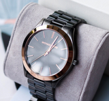  Shop Authentic Michael Kors Runway Quartz Grey Dial Grey Steel Strap Watch For Women - MK8576 - Luxxuri