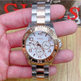  Shop Authentic Guess BFF Multifunction Silver Dial Two Tone Steel Strap Watch for Women - W0231L5 - Luxxuri