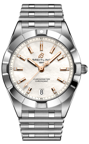  Shop Authentic Breitling Chronomat 32 Mother of Pearl Dial Silver Steel Strap Watch for Women - A77310101A4A1 - Luxxuri