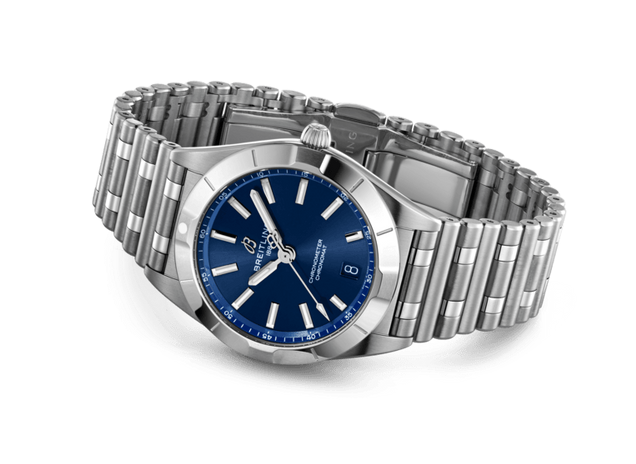  Shop Authentic Breitling Chronomat 32 Blue Dial Silver Steel Strap Watch for Women - A77310101C1A1 - Luxxuri