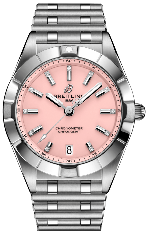  Shop Authentic Breitling Chronomat 32 Diamonds Pink Dial Silver Steel Strap Watch for Women - A77310101K1A1 - Luxxuri