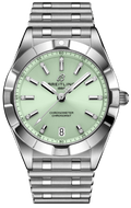  Shop Authentic Breitling Chronomat 32 Diamonds Green Dial Silver Steel Strap Watch for Women - A77310101L1A1 - Luxxuri