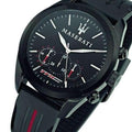  Shop Authentic Maserati Traguardo Chronograph Black Dial Black Rubber Strap Watch For Men - R8871612004 - Luxxuri