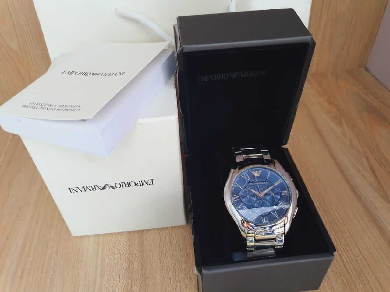  Shop Authentic Emporio Armani Chronograph Quartz Blue Dial Silver Steel Strap Watch For Men - AR11082 - Luxxuri