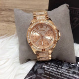  Shop Authentic Guess Frontier Diamonds Rose Gold Dial Rose Gold Steel Strap Watch For Women - W1156L3 - Luxxuri