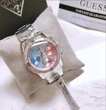  Shop Authentic Guess Confetti Multicolored Dial Silver Steel Strap Watch For Women - W0774L1 - Luxxuri