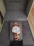  Shop Authentic Burberry The City White Dial Rose Gold Steel Strap Watch for Women - BU9204 - Luxxuri