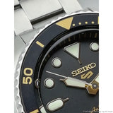  Shop Authentic Seiko 5 Sports Automatic Black Dial Silver Steel Strap Watch For Men - SRPD57K1 - Luxxuri