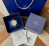  Shop Authentic Swarovski Era Journey Chronograph Silver Dial Purple Leather Strap Watch for Women - 5296835 - Luxxuri