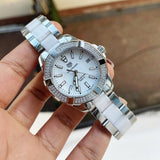  Shop Authentic Tag Heuer Aquaracer Diamonds White Dial Two Tone Steel Strap Watch for Women - WAY131F.BA0914 - Luxxuri