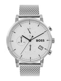  Shop Authentic Hugo Boss Skymaster White Dial Silver Mesh Bracelet Watch for Men - 1513933 - Luxxuri