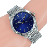  Shop Authentic Michael Kors Slim Runway Quartz Blue Dial Silver Steel Strap Watch For Women - MK3379 - Luxxuri