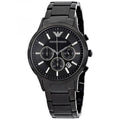  Shop Authentic Emporio Armani Classic Chronograph Black Dial Black Stainless Steel Strap Watch For Men - AR2453 - Luxxuri