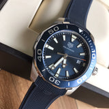  Shop Authentic Tag Heuer Aquaracer Blue Dial Blue Rubber Strap Watch for Men - WAY111C.FT6155 - Luxxuri