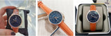  Shop Authentic Fossil Tailor Date-Day Quartz Blue Dial Brown Leather Strap Watch for Women - ES4257 - Luxxuri