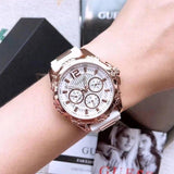  Shop Authentic Guess Intrepid White Dial Two Tone Silicone Strap Watch For Women - W0325L6 - Luxxuri