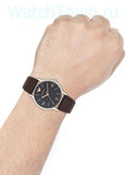 Shop Authentic Emporio Armani Kappa Quartz Black Dial Brown Leather Strap Watch For Men - AR11153 - Luxxuri