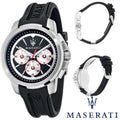  Shop Authentic Maserati SFIDA Chronograph Black Silver Dial Black Rubber Strap Watch For Men - R8851123001 - Luxxuri