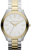  Shop Authentic Michael Kors Runway Slim Silver Dial Two Tone Stainless Steel Strap Watch for Women - MK3198 - Luxxuri