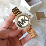  Shop Authentic Michael Kors Parker Diamonds Gold Dial Gold Steel Strap Watch for Women - MK5784 - Luxxuri