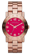  Shop Authentic Marc Jacobs Amy Pink Dial Rose Gold Steel Strap Dial Watch for Women - MBM8625 - Luxxuri