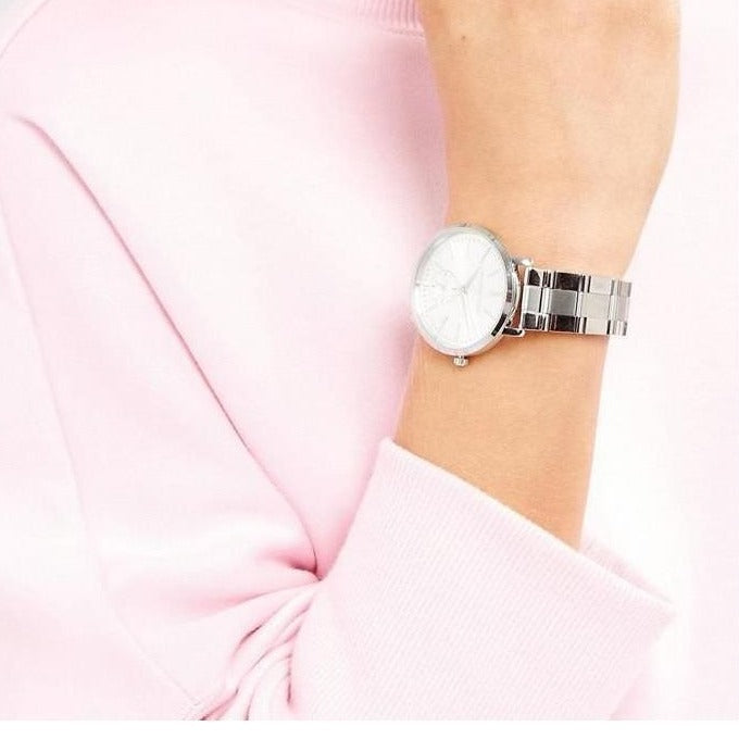  Shop Authentic Michael Kors Jaryn Quartz Silver Dial Silver Steel Strap Watch For Women - MK3499 - Luxxuri