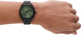  Shop Authentic Emporio Armani Federico Chronograph Green Dial Black Steel Strap Watch For Men - AR11562 - Luxxuri