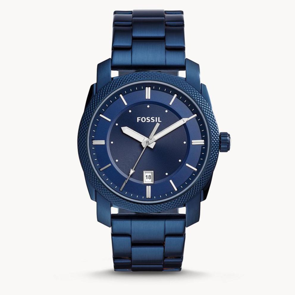 Fossil Machine Blue Dial Blue Steel Strap Watch for Men - FS5231