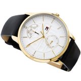  Shop Authentic Tommy Hilfiger Hunter White Dial Black Leather Strap Watch for Men - 1791606 - Luxxuri