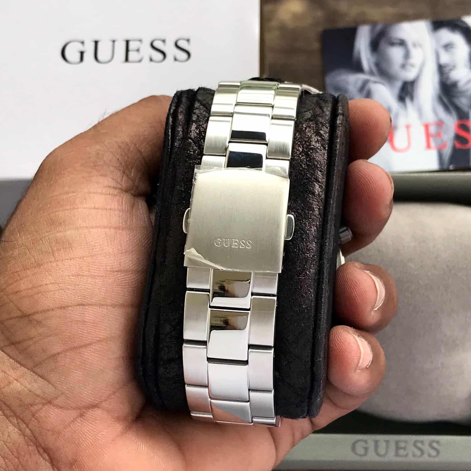  Shop Authentic Guess Axle Multifunction Black Dial Silver Steel Strap Watch For Men - GW0488G1 - Luxxuri