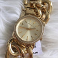  Shop Authentic Michael Kors Nini Three Hand Gold Dial Gold Steel Strap Watch For Women - MK3235 - Luxxuri