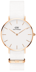  Shop Authentic Daniel Wellington Petite Dover Quartz White Dial White NATO Strap Watch For Women - DW001000313 - Luxxuri
