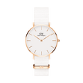  Shop Authentic Daniel Wellington Petite Dover Quartz White Dial White NATO Strap Watch For Women - DW001000313 - Luxxuri