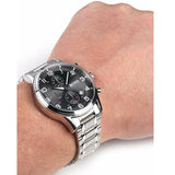  Shop Authentic Hugo Boss Aeroliner Black Dial Silver Steel Strap Watch for Men - 1513181 - Luxxuri