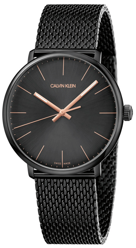  Shop Authentic Calvin Klein High Noon Quartz Black Dial Black Mesh Bracelet Watch for Men - K8M21421 - Luxxuri