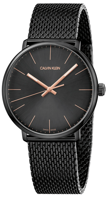  Shop Authentic Calvin Klein High Noon Quartz Black Dial Black Mesh Bracelet Watch for Men - K8M21421 - Luxxuri