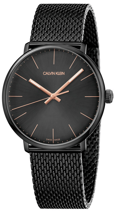  Shop Authentic Calvin Klein High Noon Quartz Black Dial Black Mesh Bracelet Watch for Men - K8M21421 - Luxxuri