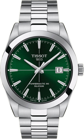  Shop Authentic Tissot Gentleman Powermatic 80 Silicium Green Dial Silver Steel Strap Watch For Men - T127.407.11.091.01 - Luxxuri