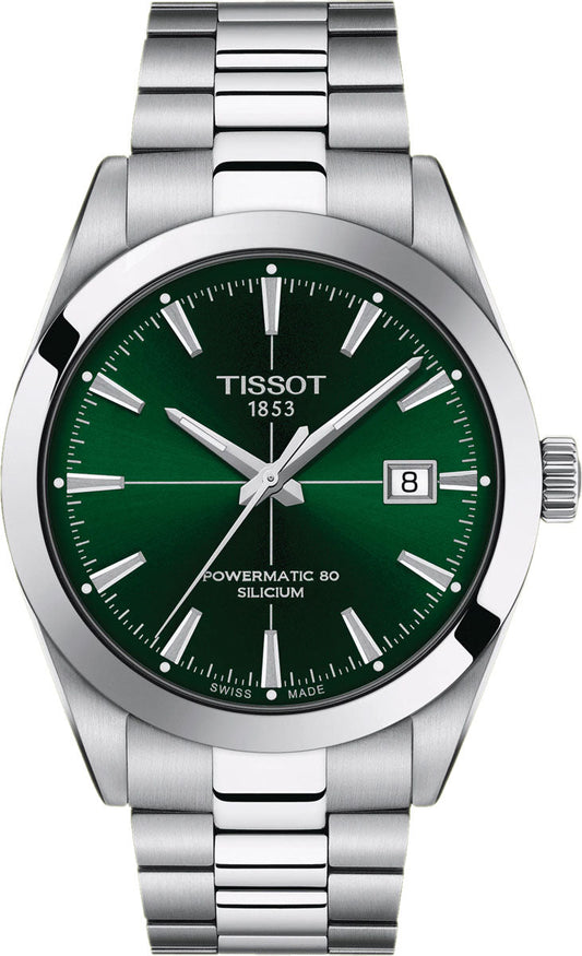  Shop Authentic Tissot Gentleman Powermatic 80 Silicium Green Dial Silver Steel Strap Watch For Men - T127.407.11.091.01 - Luxxuri