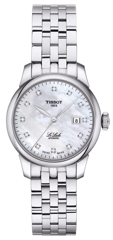  Shop Authentic Tissot Le Locle Automatic Diamonds Mother of Pearl Dial Silver Steel Strap Watch For Women - T006.207.11.116.00 - Luxxuri