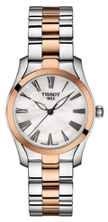 Tissot T Wave Mother of Pearl Dial Two Tone Steel Strap Watch For Women - T112.210.22.113.01