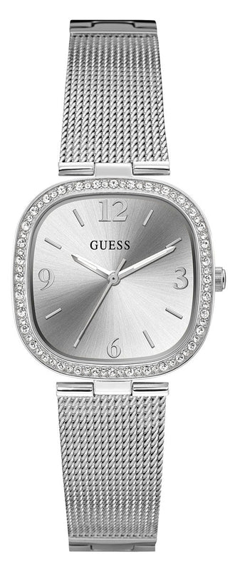  Shop Authentic Guess Tapestry Diamonds Silver Dial Silver Mesh Bracelet Watch for Women - GW0354L1 - Luxxuri