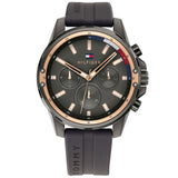  Shop Authentic Tommy Hilfiger Mason Black Dial Black Rubber Strap Watch for Men - 1791792 - Luxxuri
